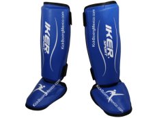 Espinilleras Kick Boxing, Muay Thai, MMA, Empeine Desprendible, IKER, MMA, Azul Rey