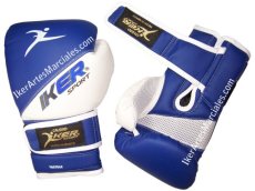 Guantes para Boxeo Amateur Sinteticos IKER modelo Vantage Azul con Blanco, Kick Boxing, Muay Thai, MMA