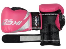 Guantes Kick Boxing, Muay Thai, Boxeo, IKER, modelo Tyson, Artes Marciales Mixtas, Rosa
