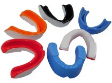 Protector Bucal Boxeo Termoformable Sencillo tamaño Adulto, Kick Boxing, Muay Thai, MMA, Bicolor, Negro
