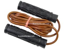 Cuerda para Saltar, Cuero, Boxeo, Kick Boxing, Muay Thai, MMA, Mangos en Plastico