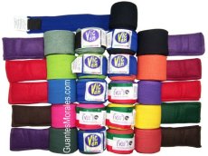 Vendas Boxeo Elasticas de Colores marca Vic Ven con Velcro, Kick Boxing, Muay Thai y MMA