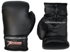 Guantes Boxeo Economicos, Agujeta, IKER, Negro, Kick Boxing, Muay Thai