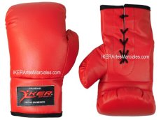 Guantes Boxeo Economicos, Agujeta, IKER, Rojo, Kick Boxing, Muay Thai