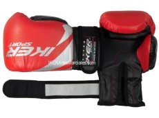 Guantes Kick Boxing, Muay Thai, Boxeo, IKER, modelo Tyson, Artes Marciales Mixtas, Rojo