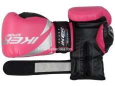 Guantes Kick Boxing, Muay Thai, Boxeo, IKER, modelo Tyson, Artes Marciales Mixtas, Rosa