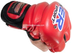 Guantes MMA, IKER, Rojo, Kick Boxing, Muay Thai, Grappling