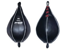 Pera Loca Rellena en Vinil marca IKER color Negra para Boxeo y Artes Marciales en General