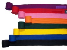 Vendas Boxeo Semi Elasticas en Colores Lisos, con Aro para el Pulgar, Kick Boxing, Muay Thai y MMA